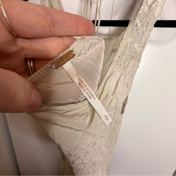 Free People Many Moons Midi Dress Lace Overlay Sleeveless - Small - Picture 11 of 14